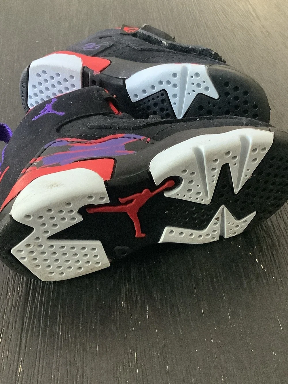 Jordan Kids Black, Red & Purple High-Top Sneakers